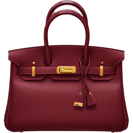 dark red hermes birkin bag emoji