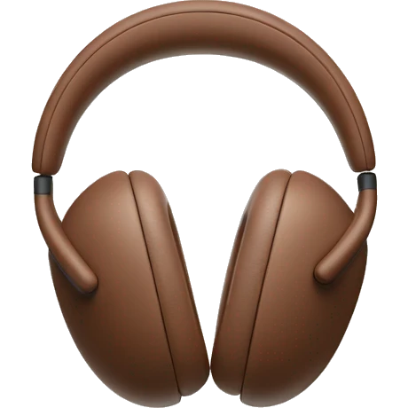 AirPods Max headphones in brown emoji