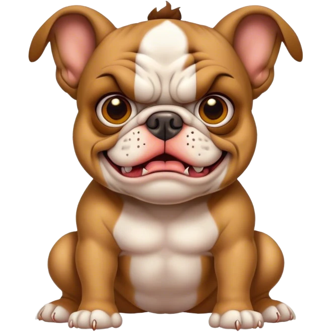 Bulldog as a gremlin emoji