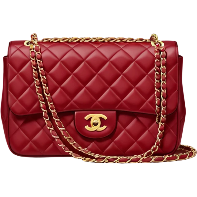 chanel dark red bag emoji