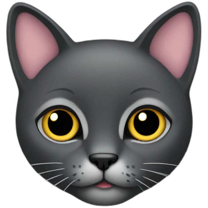 Dark gray cat emoji