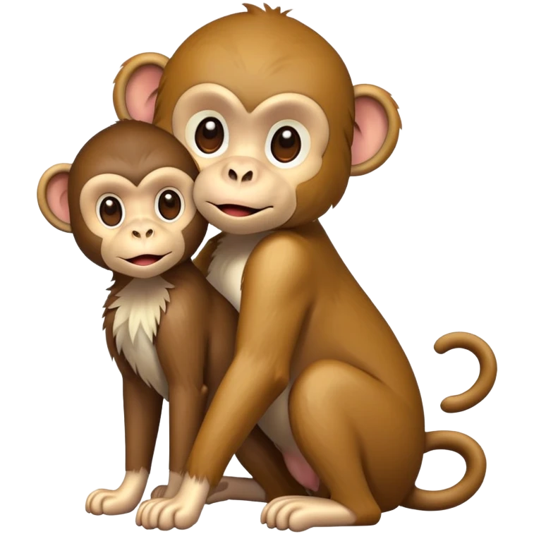 Monkey on dog emoji