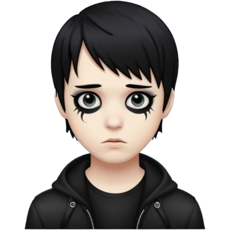 Emo boy bangs emoji
