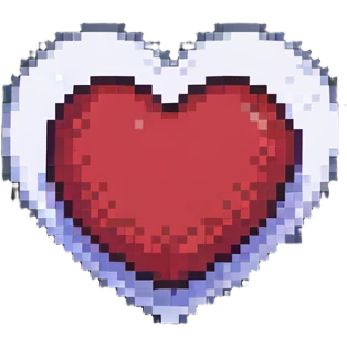 heart pixel art with a small highlight in the corner emoji