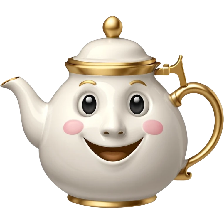 A character from the fairy tale Beauty and the Beast: Mrs. Potts, the lady who was turned into a teapot and retains the teapot's original form. emoji
