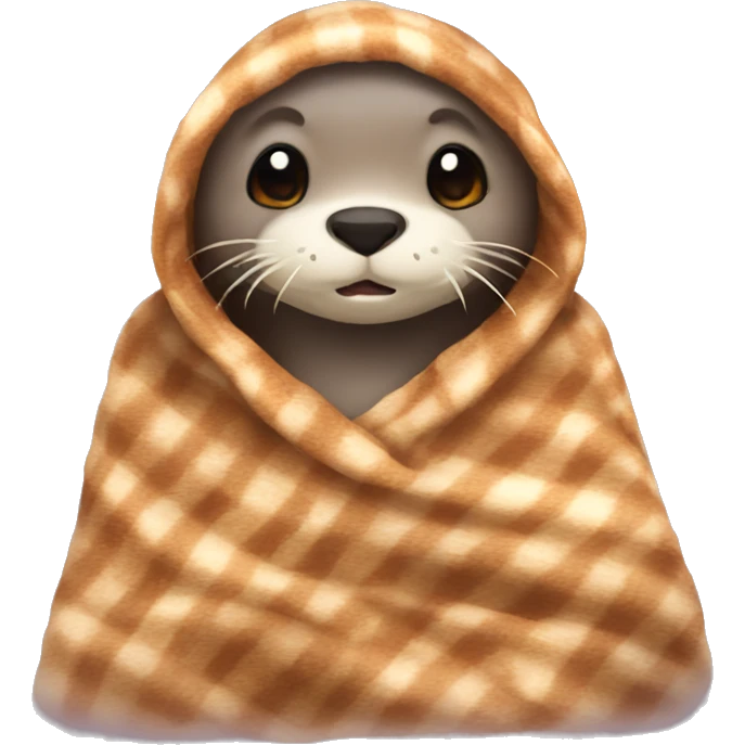 otter cozy in blanket emoji