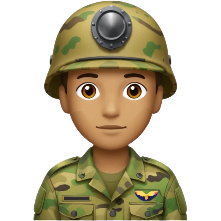 Quiero un soldado con el camuflado camaleón colombia  emoji