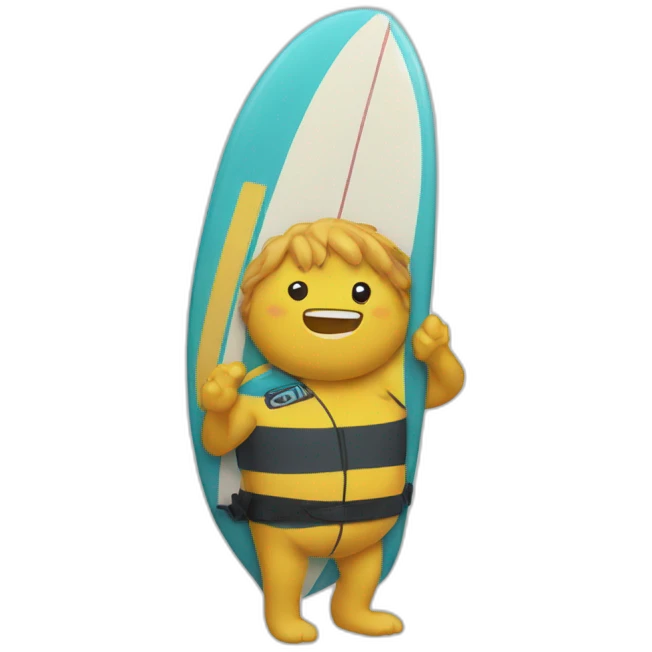 Chat qui fait du surf emoji