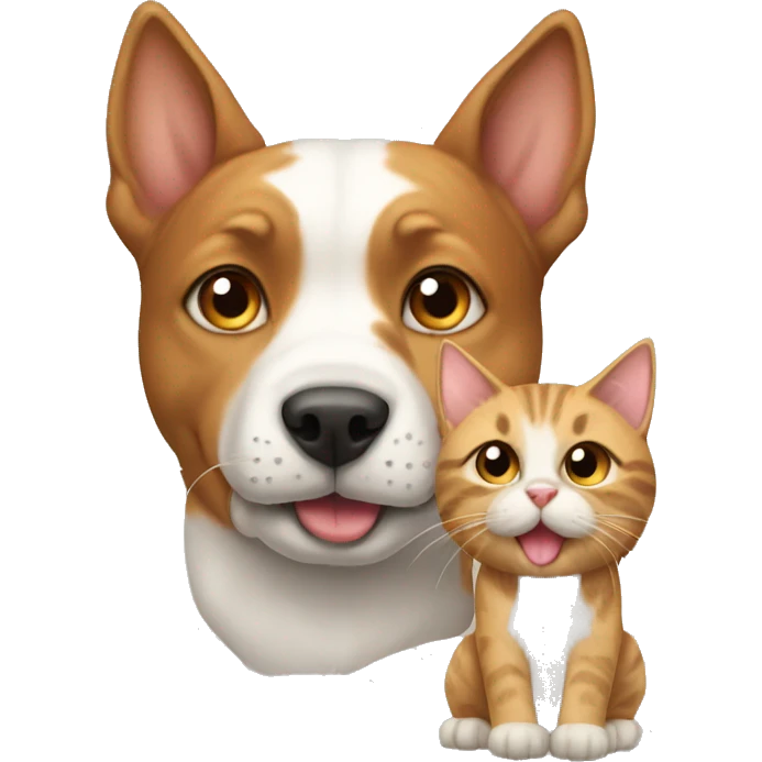 cat and dog  emoji