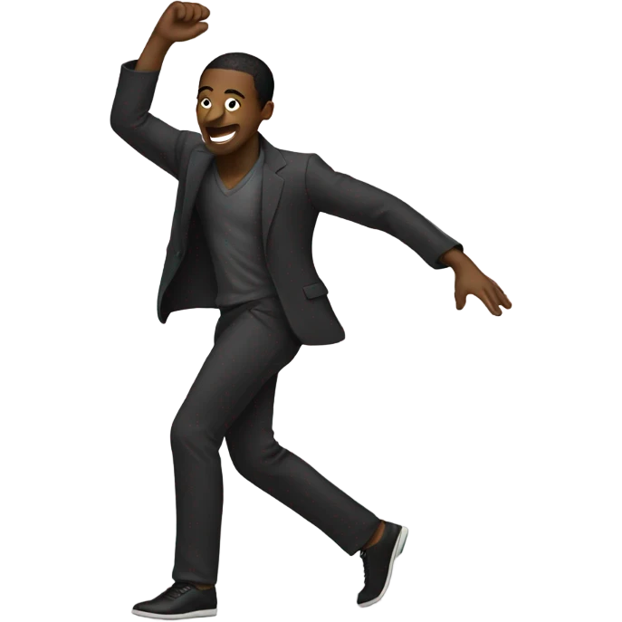 black man dancing  emoji
