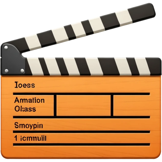 orange clapperboard emoji