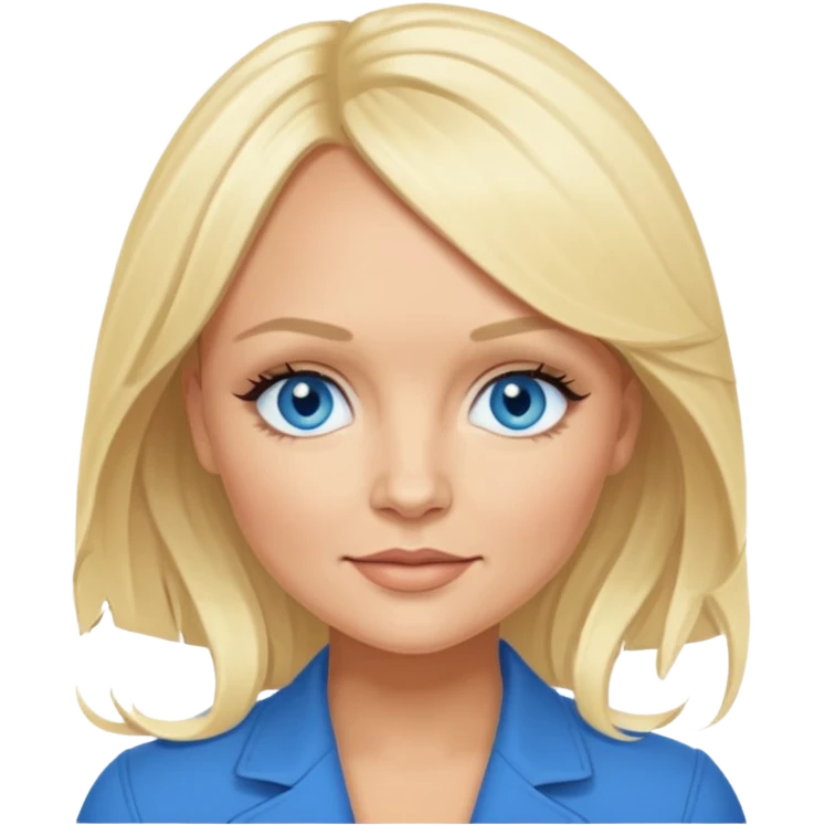 Emma Bunton with blue eyes emoji