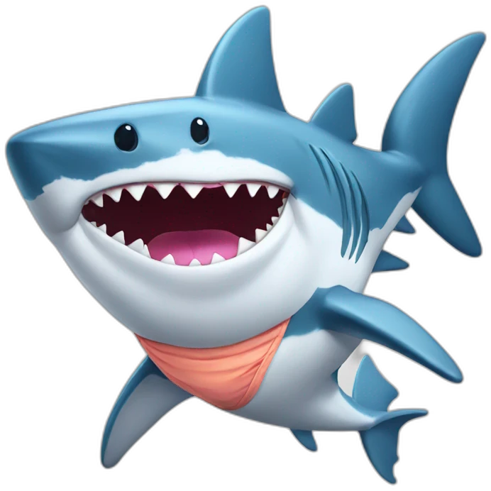 Shark with a bikini emoji