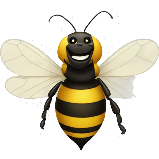 Laughing bee emoji