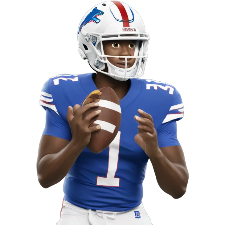 Josh Allen with football emoji