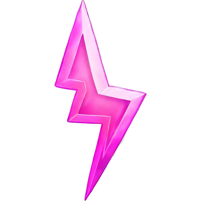 Pink crystal Lightning bolt emoji