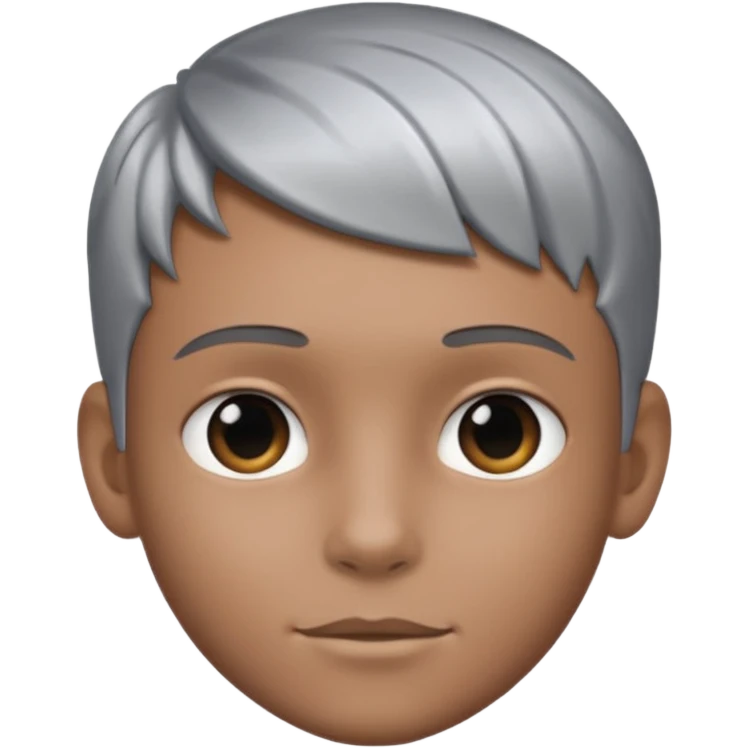 gray metal painted boy emoji