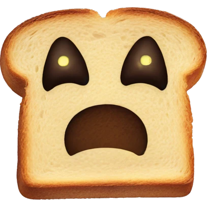 an evil peice of toast emoji