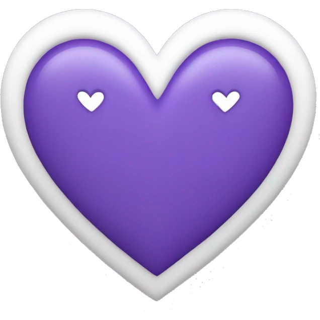 Heart purple and white emoji