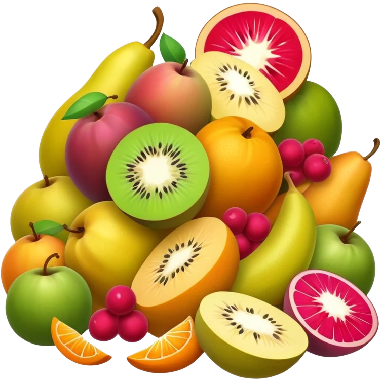 pile of half eaten peeled fruits  emoji