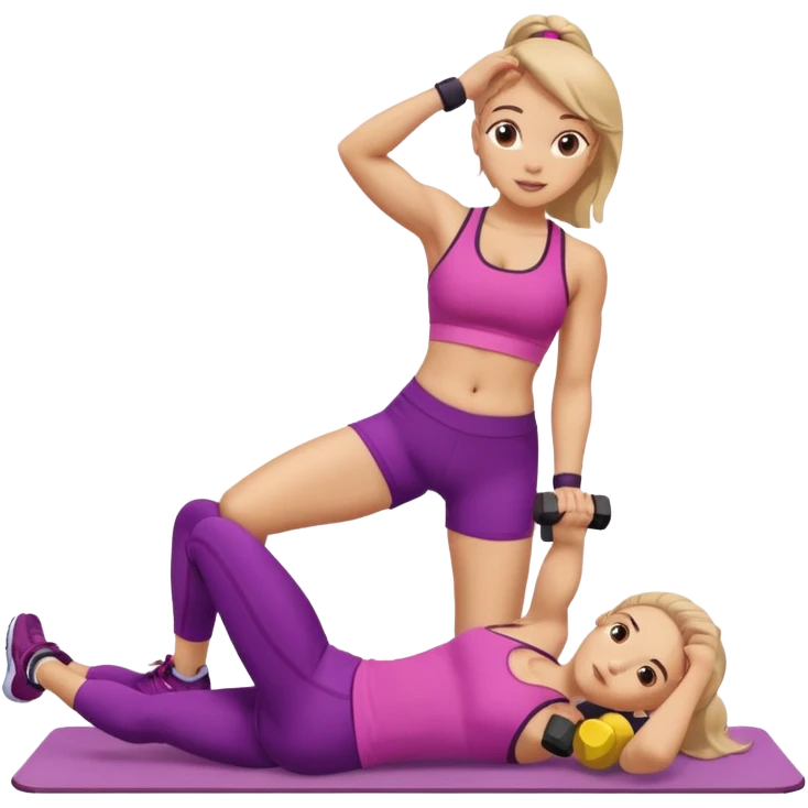 girl working out abs workout situps  emoji