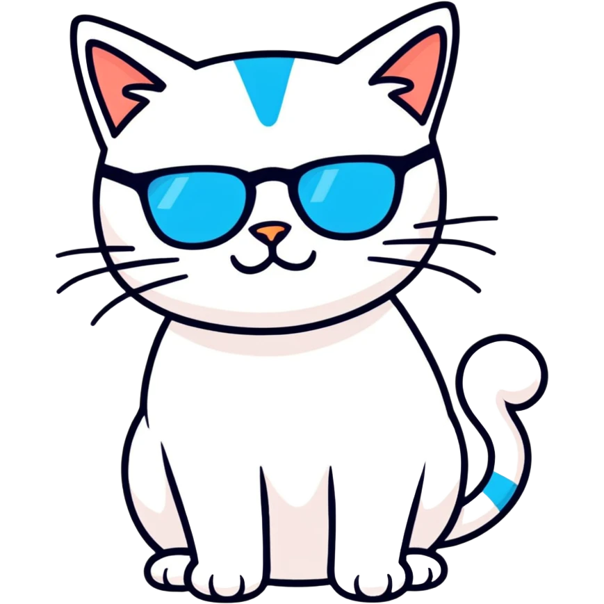 Cat with sunglasses emoji