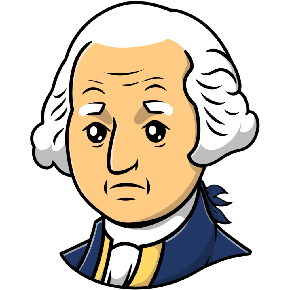 disgusted and scared George Washington emoji