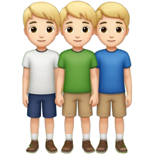 boys enjoying nature together emoji
