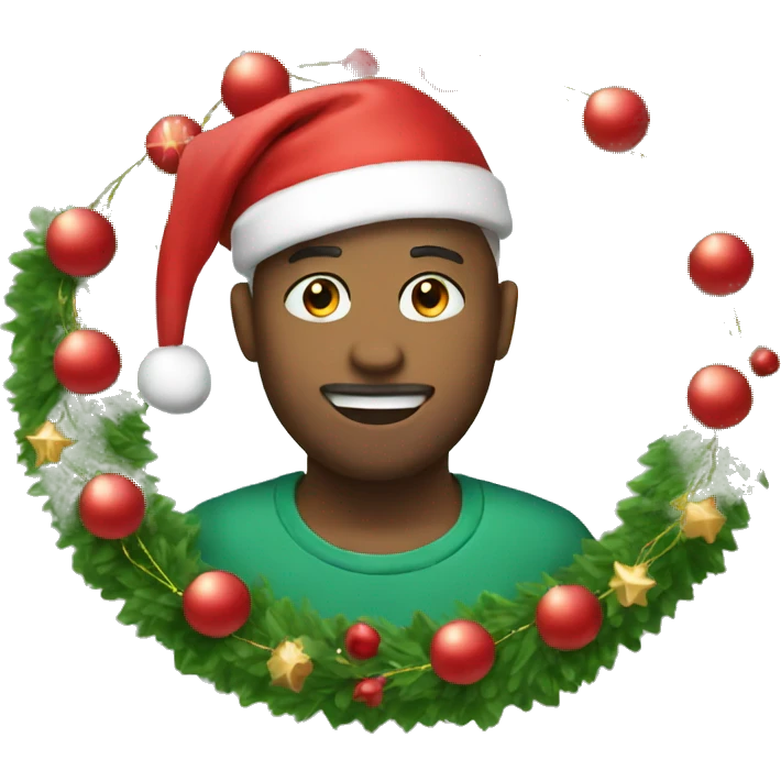 christmas A garland  emoji