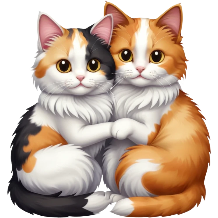 two cats grooming each other emoji