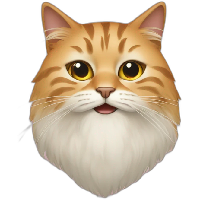 cat face in a slice of beard emoji