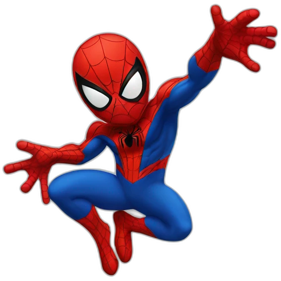 Spiderman waving emoji