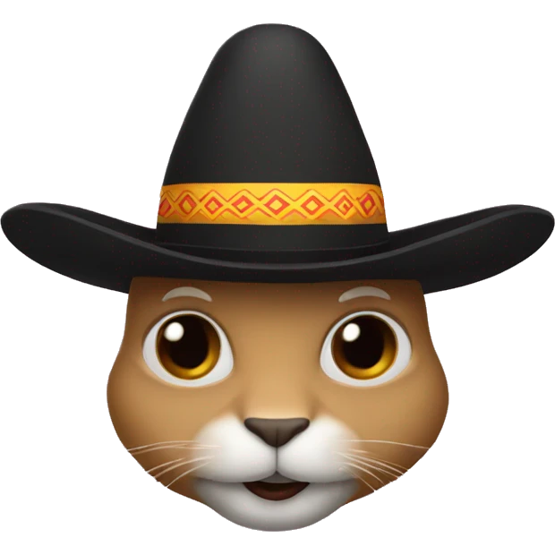 Bad bunny wearing a sombrero  emoji