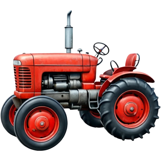 červeny traktor emoji