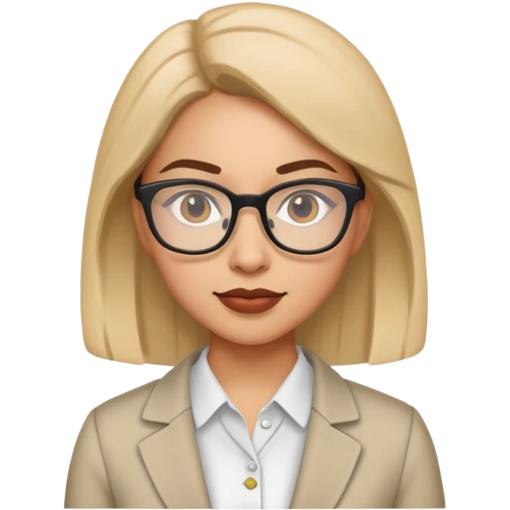 an accountant, female, gen z, modern, latina, glasses emoji