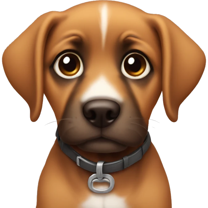 Puppy eyes with a heat  emoji