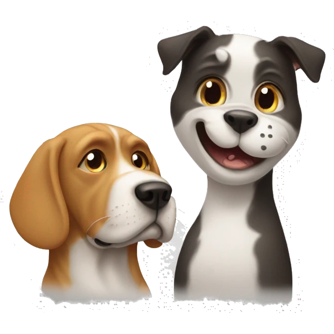 Cat vs dog emoji