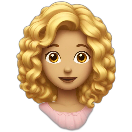 Fleur avec cheveux emoji