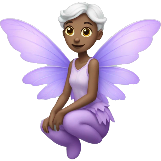 fairy with pastel purple wings  emoji