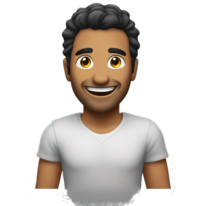 Chico Albanes sonriendo  emoji