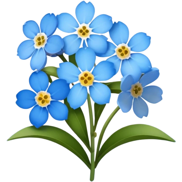 bunga myosotis emoji