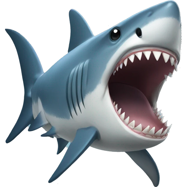 Shark with long hair emoji