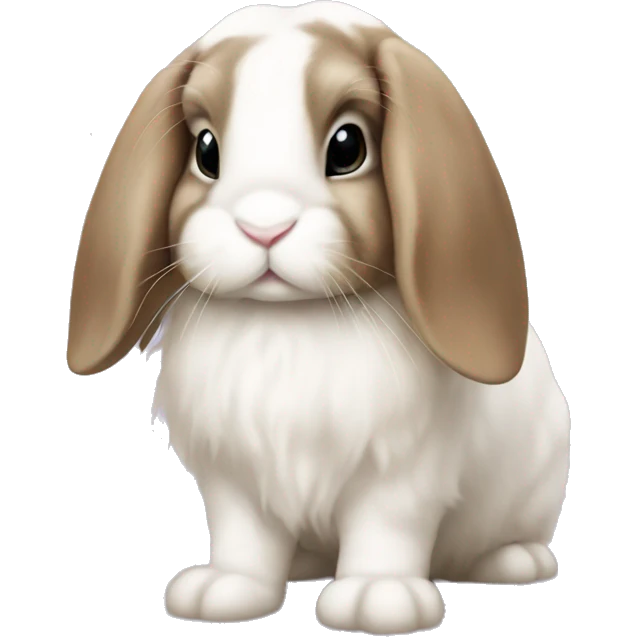 Mini lop bunny emoji