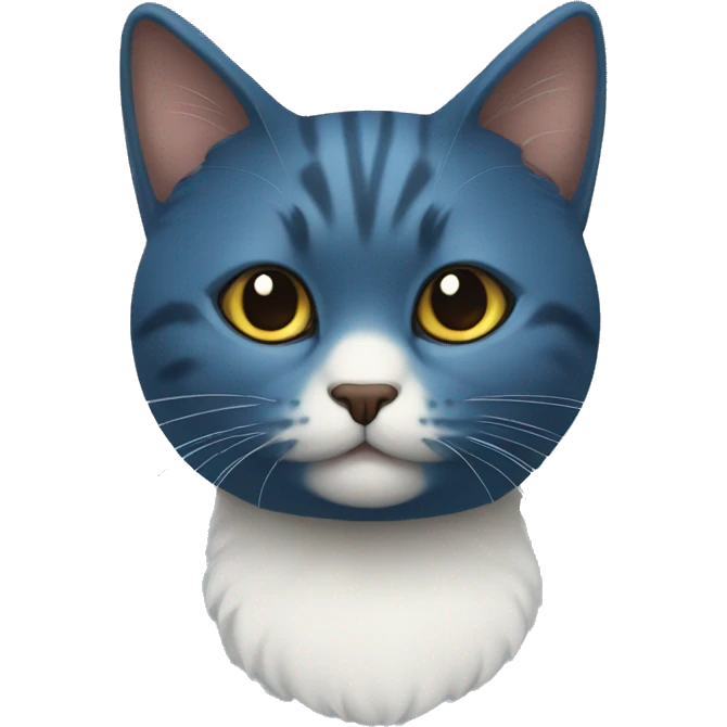 Gato, pitufo azul emoji