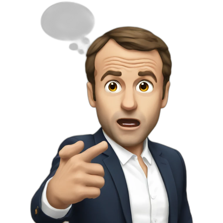 Macron fart emoji