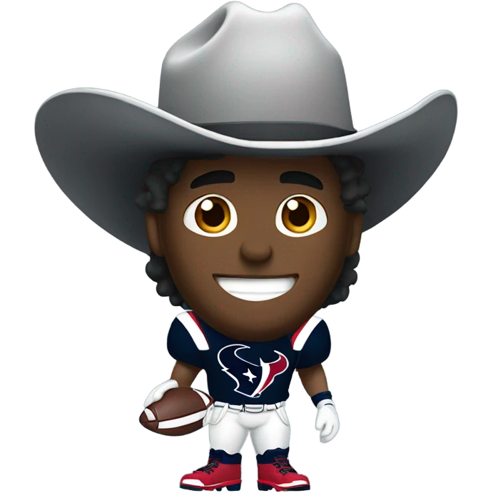 Houston Texans cowboy with football emoji