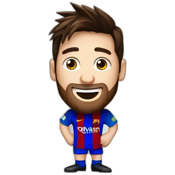 Messi drink a beer emoji
