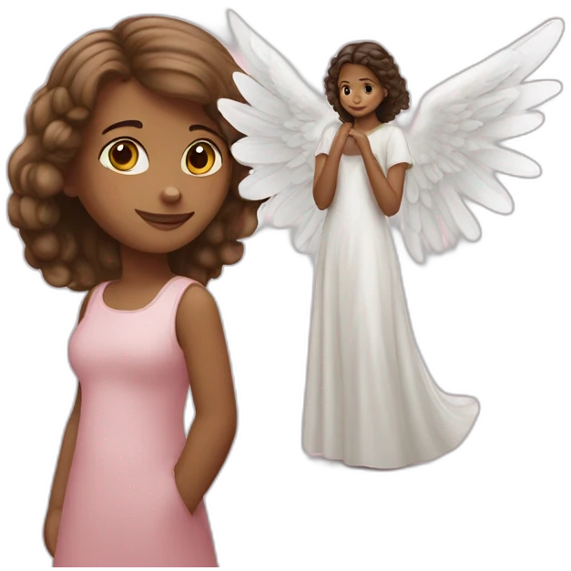 Girl with angel tomar emoji