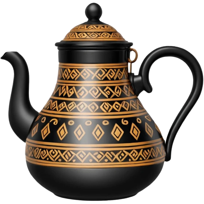 it’s basically a black, traditional Ethiopian coffee pot with a round bottom and a slender neck. emoji