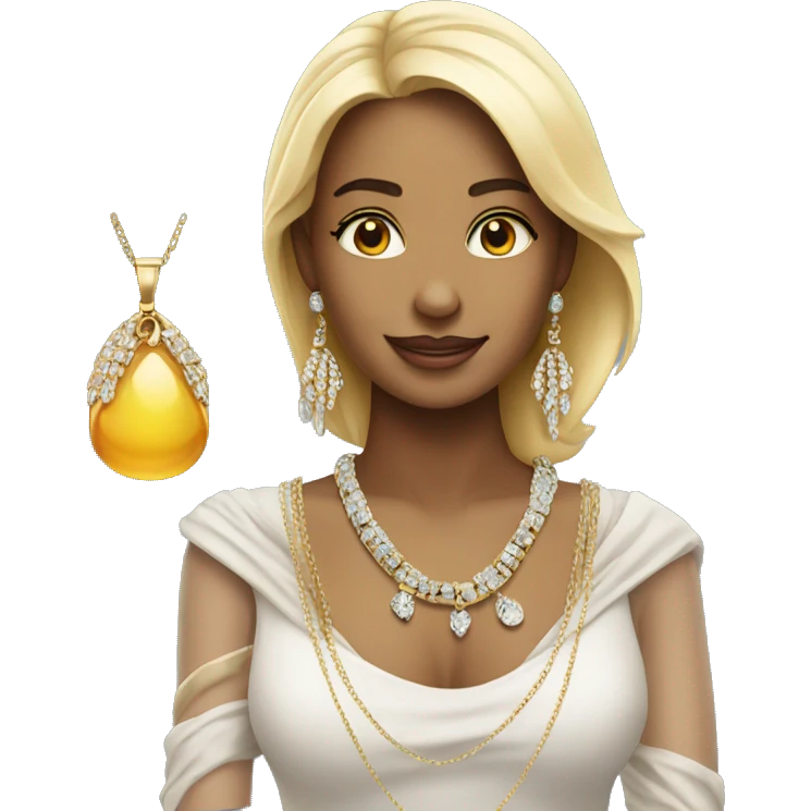 New rich emoji with jewelry  emoji